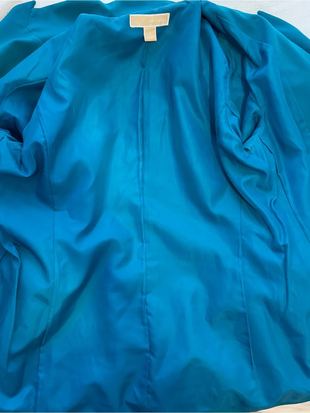 Michael Kors Teal Single-Button Tailored Blazer